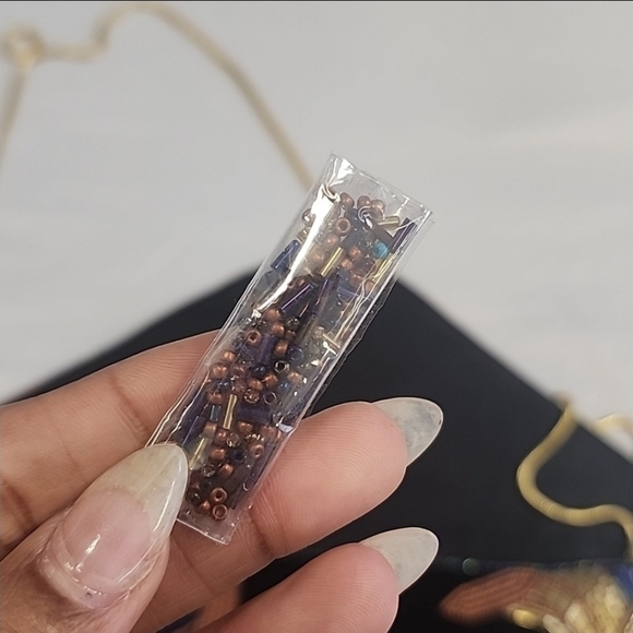 Ricki Designs Black Velvet Beaded Floral Design Snap Front Purse Crossbody - Picture 12 of 16